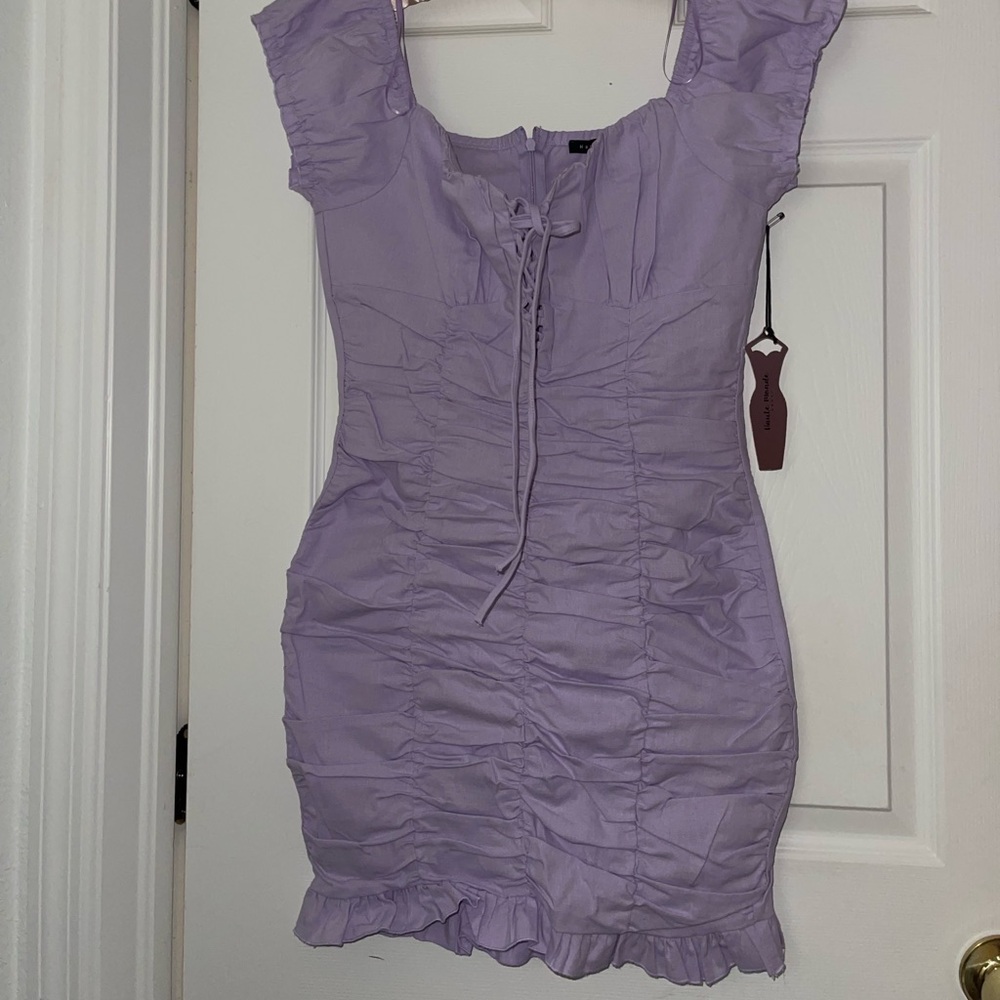 ruched dress 💜